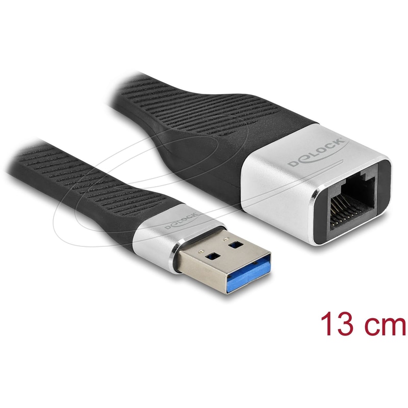 Delock Καλώδιο Usb Σε Rj45 86937 1000 Mbps 13cm - Μαύρο
