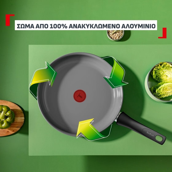 Αντικολλητικό Τηγάνι Κεραμικό TEFAL G0170202 20CM 20 cm Μαύρο image 1