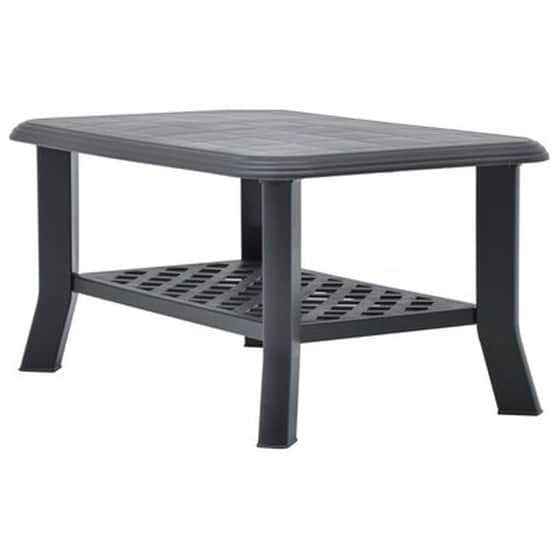 Τραπεζάκι Σαλονιού VidaXL από Πλαστικό 90x60x46cm - Ανθρακί image 2