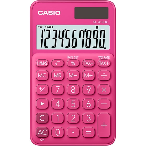 Αριθμομηχανή Casio Τσέπης 10 Ψηφίων SL-310UC-RD Red image 0