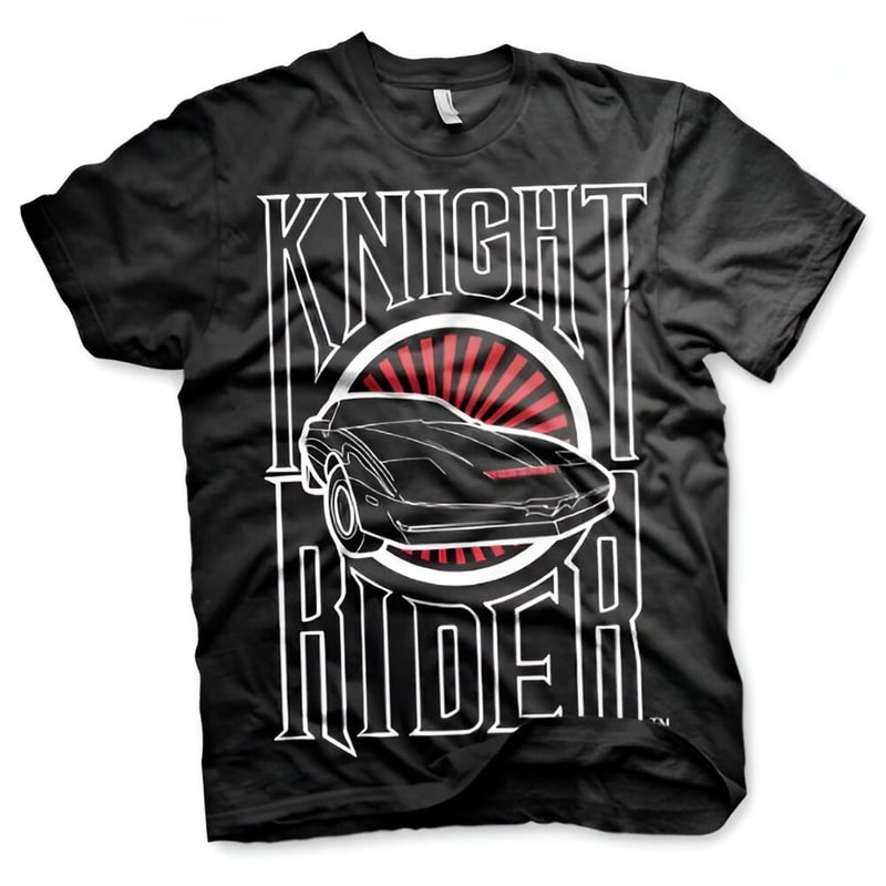 HYBRIS T-shirt Hybris Knight Rider Sunset K.I.T.T. - Μαύρο