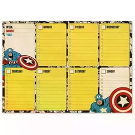 Εβδομαδιαίο Πλάνο Μπλοκ A4 Marvel Captain America Ασπίδα 21x29cm