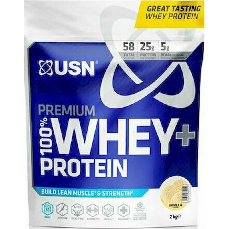 USN Πρωτεΐνη USN 100% Premium Whey Βανίλια - 2kg