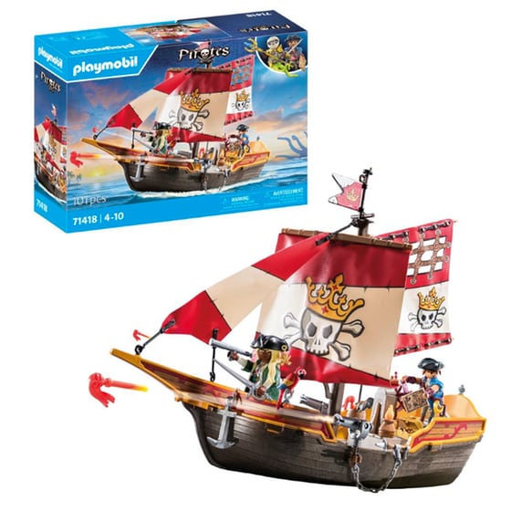 PLAYMOBIL® Pirates Πειρατική Γαλέρα (71418) image 9