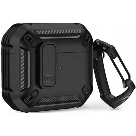 Θήκη Bluetooth Tech-protect X-Carbo για Apple AirPods Pro 2nd Gen / 1st Gen - Μαύρο image 0