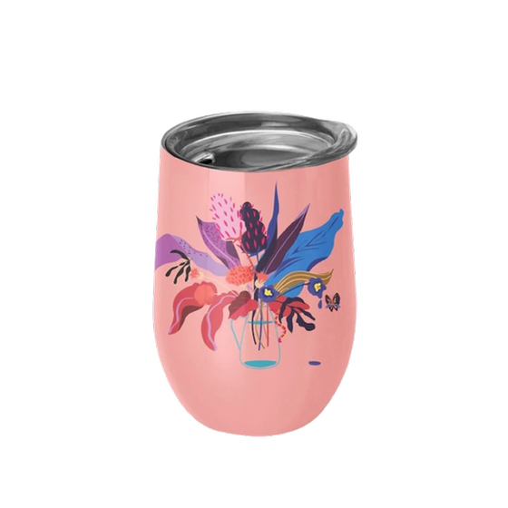 Κούπα Θερμός Chic Mic Bloom Bioloco από Ανοξείδωτο Ατσάλι 420ml - Ροζ image 0