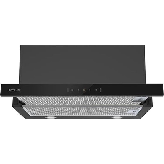 DAVOLINE SUPREME BLK GLASS 59.5 cm Μαύρο Συρόμενος Απορροφητήρας image 0