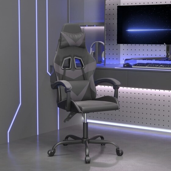 Καρέκλα Gaming VIDAXL 3143846 από Τεχνητό Δέρμα - Γκρι image 8