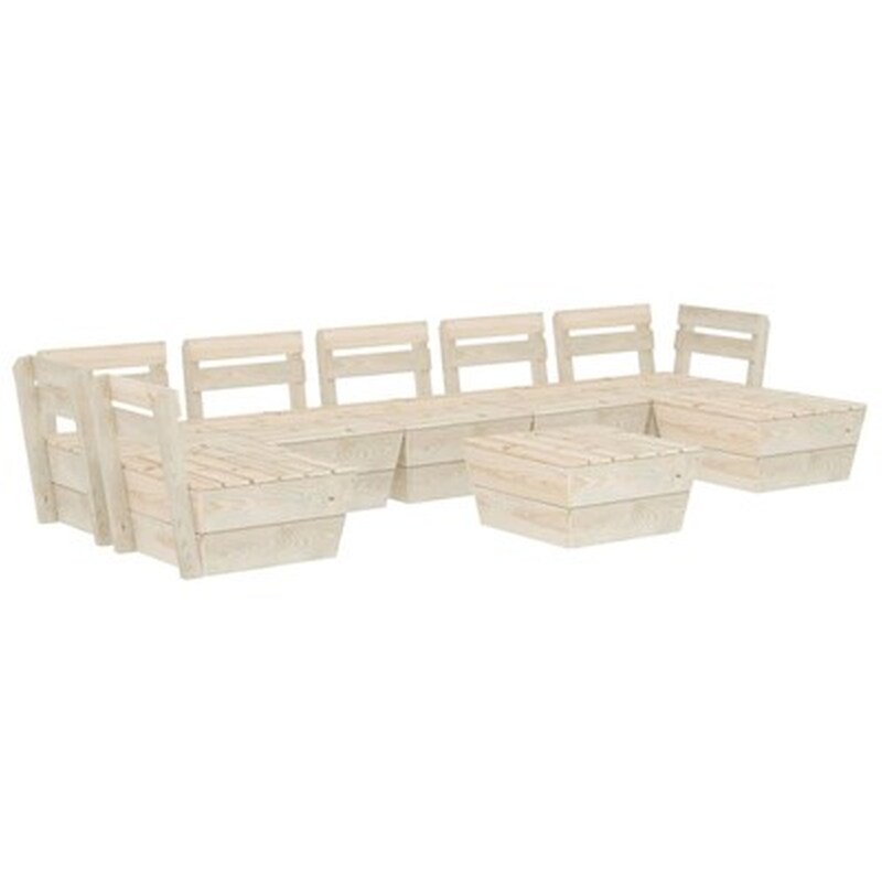 Vidaxl Σαλόνι Κήπου Από Παλέτες 8 Τεμ. Εμποτισμένο Ξύλο Ερυθρελάτης VIDAXL