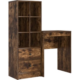 Γραφείο VidaXL 105,5x34x127 cm - Καπνιστή Δρυς (2 τεμ.)