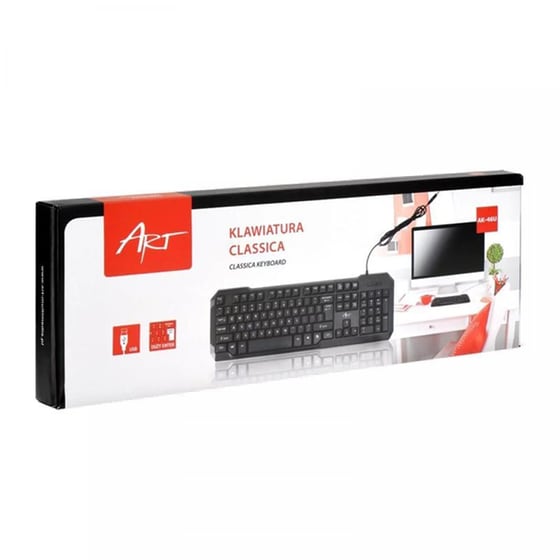 ART AK-46U Ενσύρματο Πληκτρολόγιο με USB - Μαύρο (US) image 2