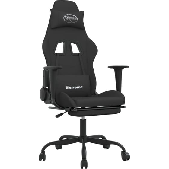 Καρέκλα Gaming VIDAXL 3143725 με Υποπόδιο - Μαύρη image 0