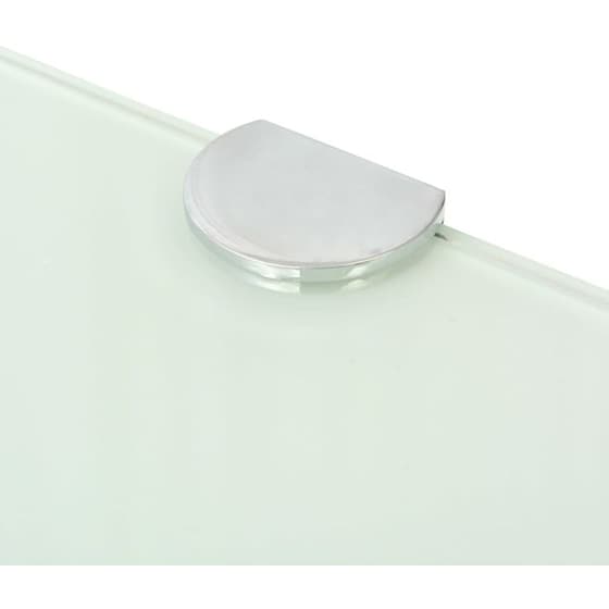 Ράφι Τοίχου VidaXL Γωνιακό από Γυαλί 45x45 cm -Λευκό image 3