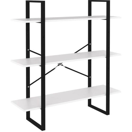 Βιβλιοθήκη VidaXL από Μέταλλο 100x30x105 cm - Λευκό image 3