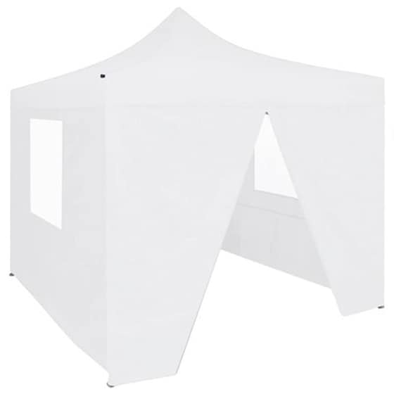 Κιόσκι Vidaxl Ατσάλι Πτυσσόμενο 2x2m - Λευκό image 1