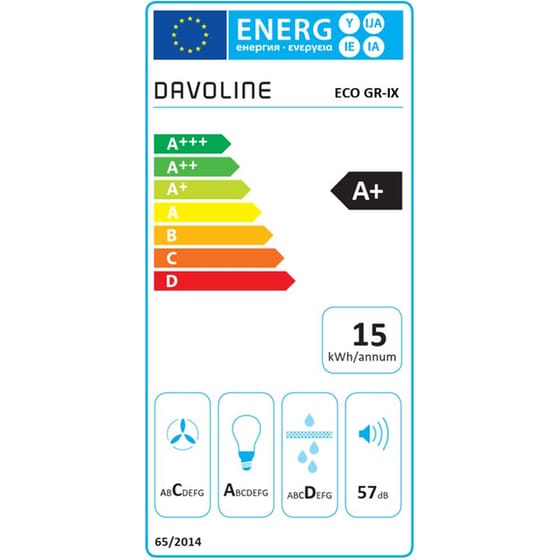 DAVOLINE ECO GR-IX 60 cm Inox Απορροφητήρας Συρόμενος image 4