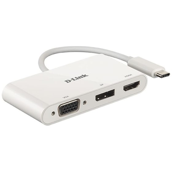 Αντάπτορας D-Link DUB-V310 3 σε 1 USB-C σε HDMI/VGA/DisplayPort  - Λευκό image 1