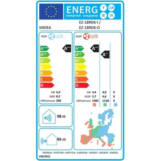MIDEA Solstice EZ-18RD6 Κλιματιστικό Inverter 18.000 BTU A+++/A+++ με Ιονιστή & WiFi image 9