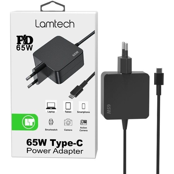 Φορτιστής LAMTECH LAM113447 για laptop Universal με υποδοχή USB-C - 65 W image 3