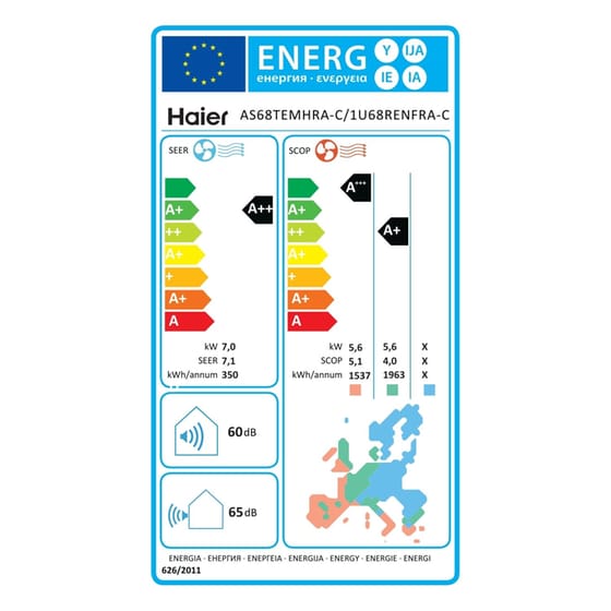 HAIER Tide Green Plus AS68TEMHRA-C/1U68RENFRA-C 24.000 BTU A++/A+++ με Wi-Fi image 8