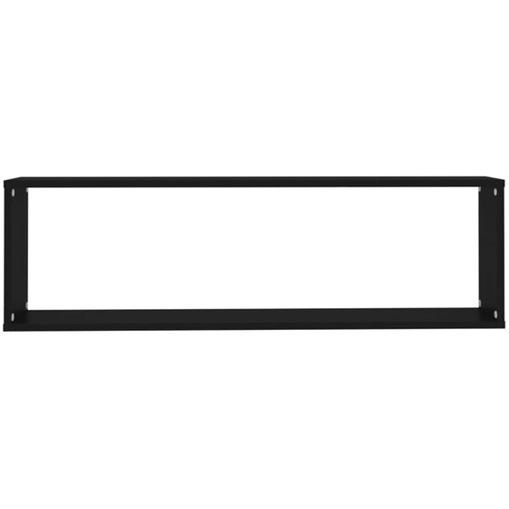 Ράφια Τοίχου VidaXL από Μοριοσανίδα 100x15x30cm 4 Τμχ - Μαύρο image 3