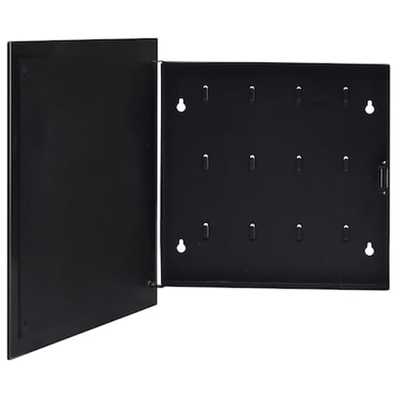 Vidaxl Κλειδοθήκη Με Μαγνητικό Πίνακα Μαύρη 35 X 35 X 5,5 Εκ. image 0