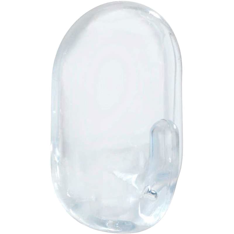 WENKO Κρεμαστράκια Αυτοκόλλητα Wenko Πλαστικά 3Τμχ 2x4cm - Διάφανο