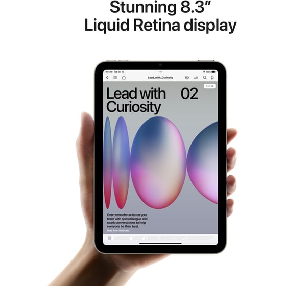 Apple iPad Mini 8.3" 2024 (7th Gen) 128GB Wi-Fi - Starlight image 4
