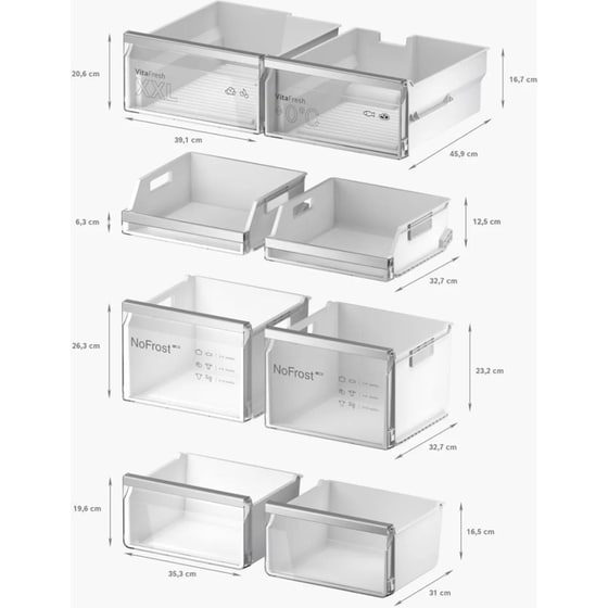 BOSCH KFD96APEA Full No Frost 574 Lt - Brushed Steel Anti-Fingerprint Ψυγείο Ντουλάπα image 8