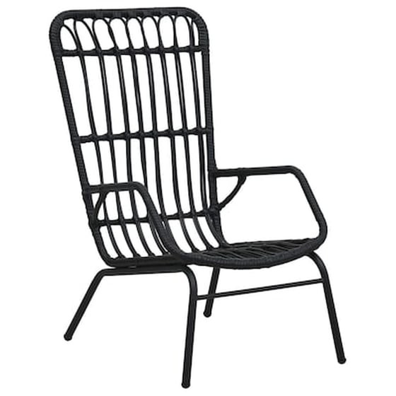 Καρέκλα Κήπου Vidaxl από Συνθετικό Ρατάν 75x53.5x90cm - Μαύρη image 1