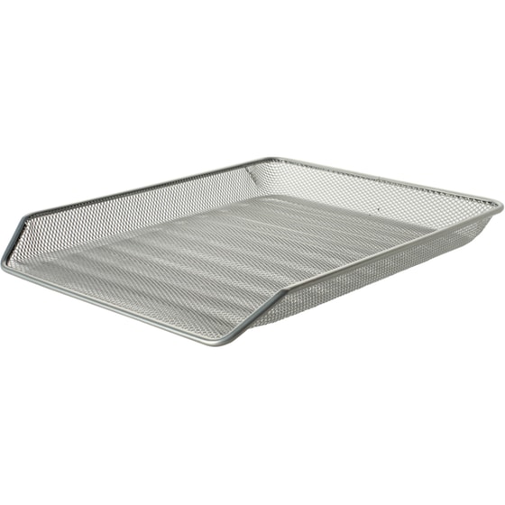 Χαρτοθήκη Συρμάτινη Office Log Ασημί - 35 × 27 × 3.4 cm image 0