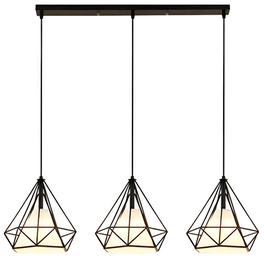 Κρεμαστό Φωτιστικό Οροφής Τριπλό Σε Σχήμα Διαμαντιού 280mm
