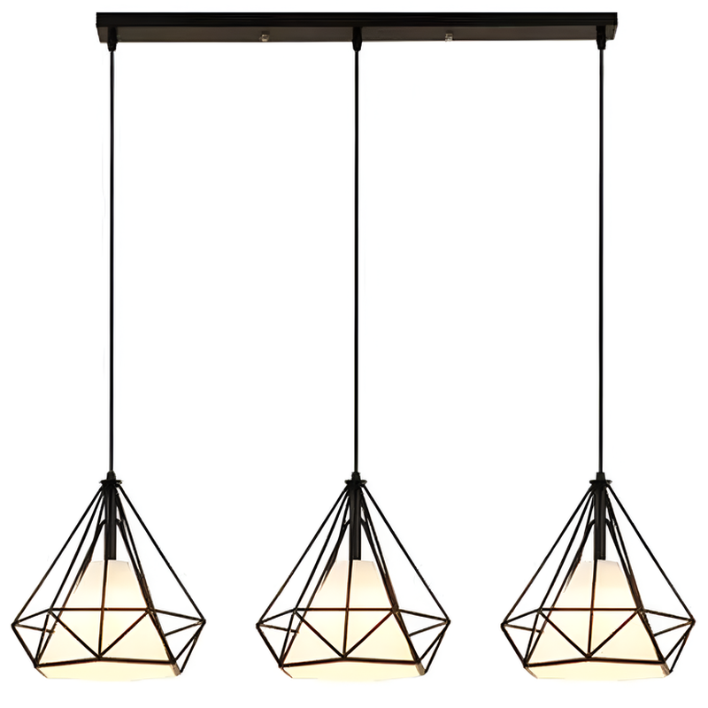 ΧΑΤΖΗΚΟΝΤΙΔΗΣ ΑΕ Κρεμαστό Φωτιστικό Οροφής Τριπλό Σε Σχήμα Διαμαντιού 280mm