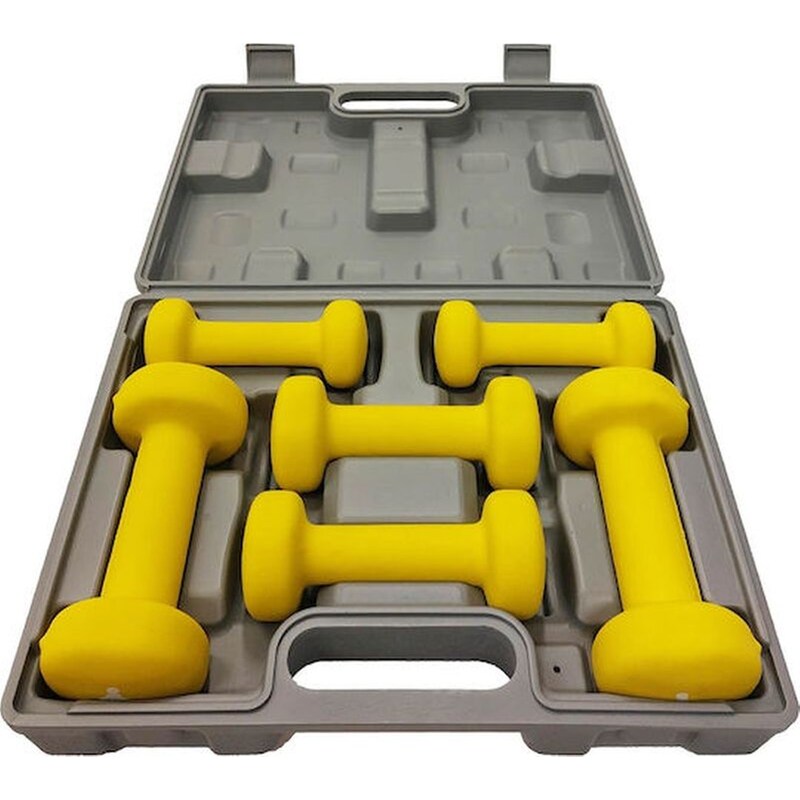 FITPADDY Σετ βαράκια 6kg FITPADDY DBKIT6YL Κίτρινο