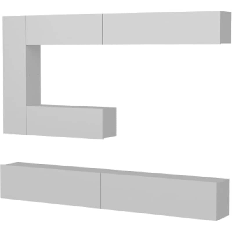 24MALL Έπιπλο Τηλεόρασης 24Mall Piemonte από Μοριοσανίδα 240x31.5x37 cm - Λευκό