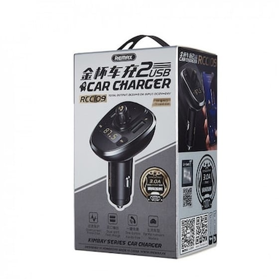 Remax Fm Transmitter Rcc109 Με Aux / Bluetooth / Microsd / Usb image 1
