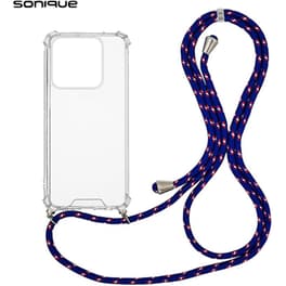 Θήκη Xiaomi Xiaomi 14 - Sonique Armor Σιλικόνης Με Κορδόνι Rainbow Μπλε - Clear