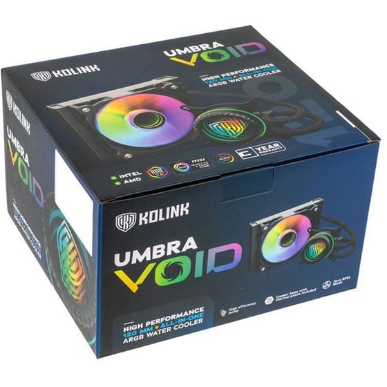 Υδρόψυξη επεξεργαστή Kolink Umbra Void AIO 120mm ARGB - Μαύρο image 7