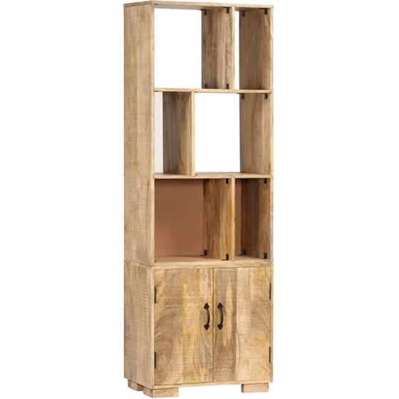 Βιβλιοθήκη Με Ντουλάπι VidaXL από Ξύλο 60x35x180cm - Kαφέ image 0