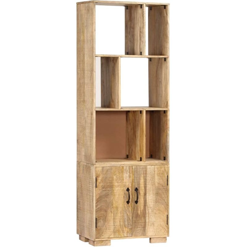 Βιβλιοθήκη Με Ντουλάπι VidaXL από Ξύλο 60x35x180cm - Kαφέ