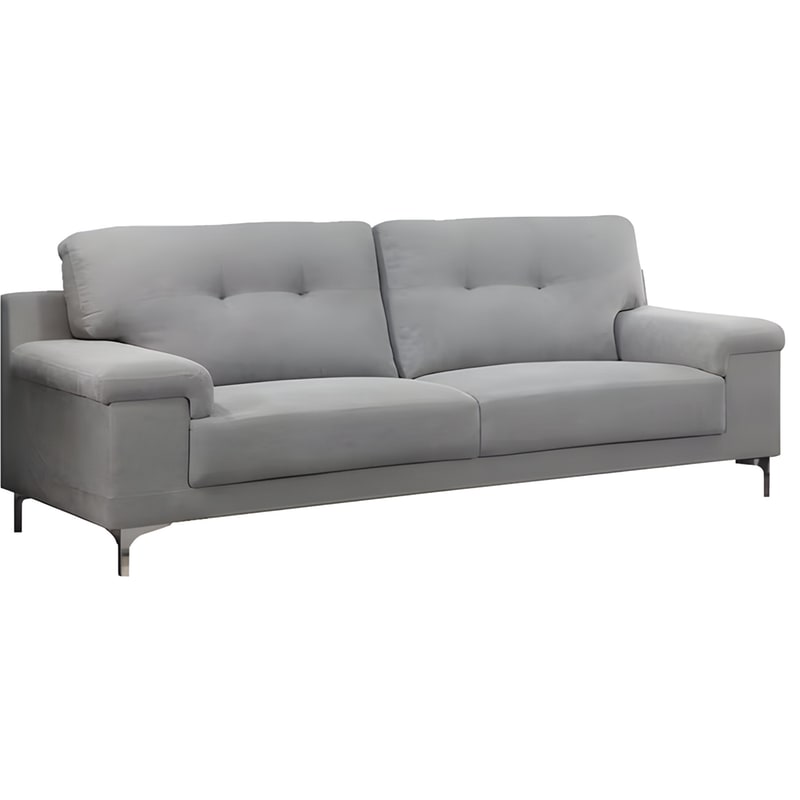 WOODWELL Τριθέσιος Καναπές Woodwell Note Ε965.32 211x89cm - Ανοιχτό Γκρι