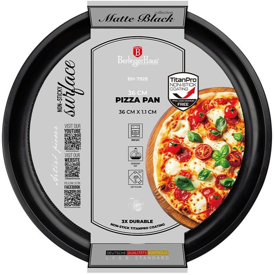 BERLINGER HAUS BH-7934 Αντικολλητικό Ταψί για Πίτσα 32 cm Μαύρο image 1