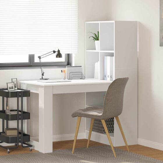 Γραφείο VidaXL από Επεξεργασμένο Ξύλο 122x67x145 cm - Λευκό image 1