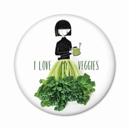 Μαγνητάκι GNF Thinkofme Medium I Love My Veggies - Λεύκο