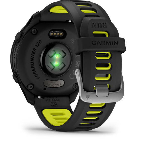 Smartwatch Garmin Forerunner 170 Music 43mm - Black with Amp Yellow image 5