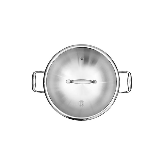 Αντικολλητικό Τηγάνι Wok BERLINGER HAUS BH-8813 28 cm Ασημί image 1