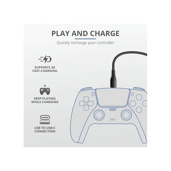 Καλώδιο Trust PS5 GXT 226 Play & Charge image 3
