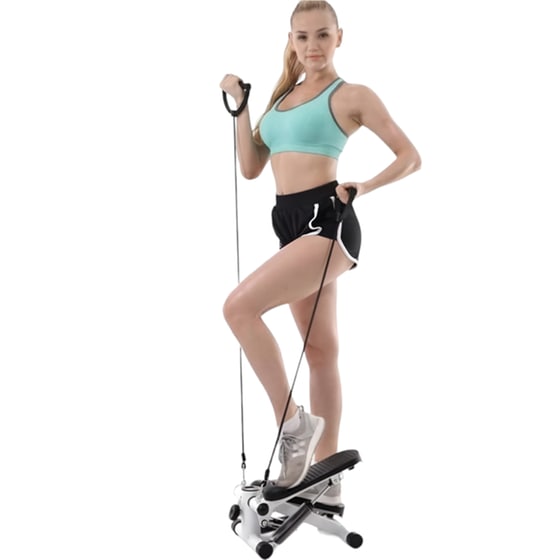 Mini Stepper Level-s Ryd-006 με Λάστιχα Εκγύμνασης - Λευκό/Μαύρο image 6