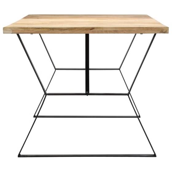 Τραπεζαρία Vidaxl από Μασίφ Ξύλο Μάνγκο 180x90x76 cm - Μαύρο/Καφέ image 3