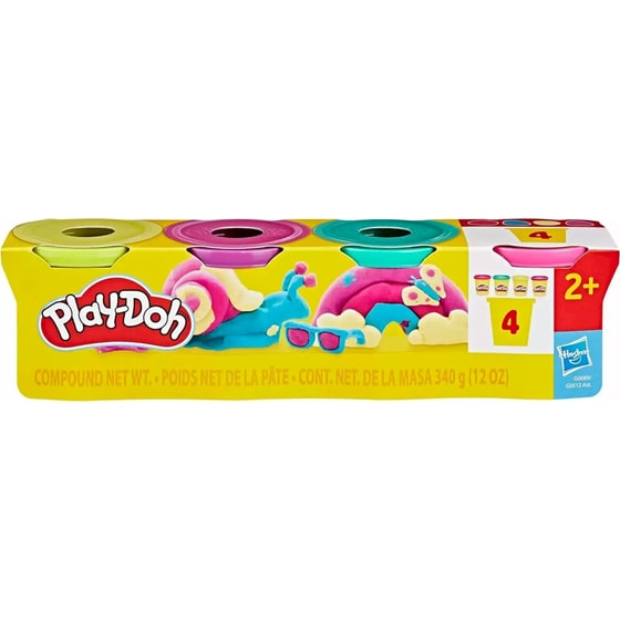 Hasbro Play-Doh Classic 2 Σχέδια 4 Τμχ - Τυχαία Επιλογή Σχεδίου (G05125) image 0